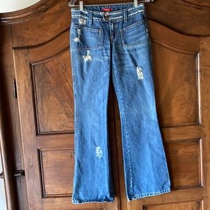 Furst Distressed Flare Bottom Jeans